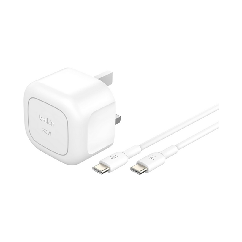 شاحن جداري BELKIN C 30W PPS WH